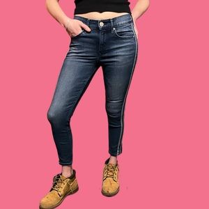 BRAND NEW NEVER WORN WOMENS EXPRESS PINSTRIPE SKINNY STRETCH JEANS 00/S
